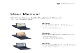 KVMSwitchTech's Manual- How to Use and Install 2U 19" Dual Slide Rackmount Monitor with Integrated 8 Port Combo KVM Switch USB and PS2 Touchpad