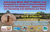 Addressing Water Well ‘Problems’ and Complaints in Areas of Unconventional Resource Development