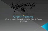 CDBG Grant Training