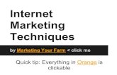 Internet marketing techniques for farmers