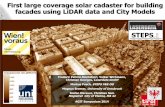First large coverage facades solar cadaster from lidar data and city model
