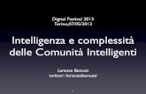 Lorenzo Benussi - Intelligenza e complessità delle Comunità Intelligenti - Digital for Business