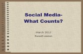 Social media. What counts?