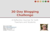 The 30 day blogging challenge- A Reflective Journey