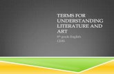 Terms for lit and art