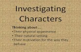 Investigating characters