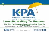 Kpa top ten reasons dealers get sued 1.13.11