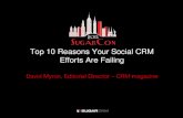SugarCon 2013: Top 10 Reasons Your Social CRM Efforts Are Failing