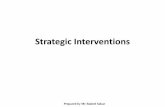 Strategic interventions