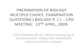 Preparing  biology paper 1 examinations – cpd