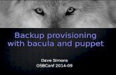 Automating backup provisioning with Bacula and Puppet
