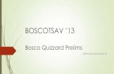 Bosco Quizzard '13 Prelims