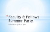 Faculty and Fellows Summer Party