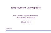 Employment Law Update   March 2012 V4