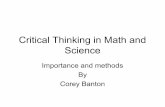 Critical thinking in math and science powerpoint