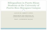 Bilingualism in Puerto Rican Students at the UPRM