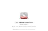 Css3 a brief introduction