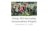 Troop 192 hornaday conservation project