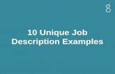 10 Unique Job Description Examples