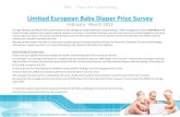 Limited european baby diaper price survey