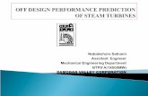 Off design performance prediction of steam turbines