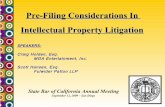 IP Litigation: Pre-Filing Considerations