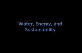 Water, energy and sustainability