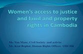 Women’s access to justice and land and property rights in Cambodia