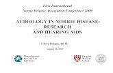 Audiology in Norrie Disease:  Research and Hearing Aids