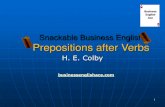 Snackable Business English  - Prepositons + Verbs