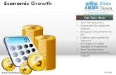 Stack of coins calculator economic growth powerpoint presentation slides.