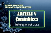 By Laws Primary Cooperative Article V Committees