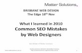 Common SEO Mistakes by Website Designers