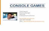 Café Numérique Liège #4: Console Games par David Merzel (Microsoft)