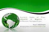 Current state of play: e-health in Nigeria - different perspectives