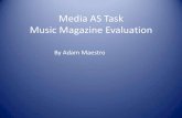 Adam Maestro's music magazine evaluation presentation