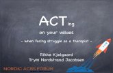 Acting on your therapist values