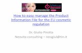 How to easy manage the product information file EU regulation 1223/09 tips and tricks   pirotta