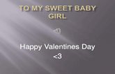 To my sweet baby girl