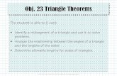 Obj. 23 Triangle Theorems