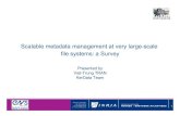 Scalable metadata management at very large scale filesystems: A Survey