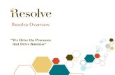 Resolve Overview