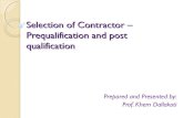 Cp 2 selection of contractor - pq and post q