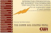 Comm101 Online Course Menu