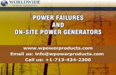 Power Failures and On Site Generators