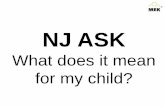 NJ ASK - What Does It Mean For My Child?