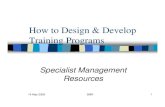 Design training programmes
