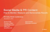Social Media & PR Content Measurement: How to monitor, measure and demonstrate results