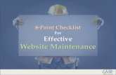 8 Point Website Maintenance Checklist for Business
