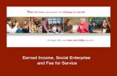 Earned Income, Social Enterprise and Fee for Service